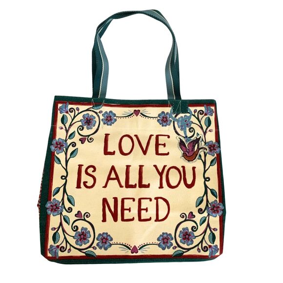 Brighton Bella Tile Tote Bag ‘Believe In Love’ NWT - Picture 4 of 13